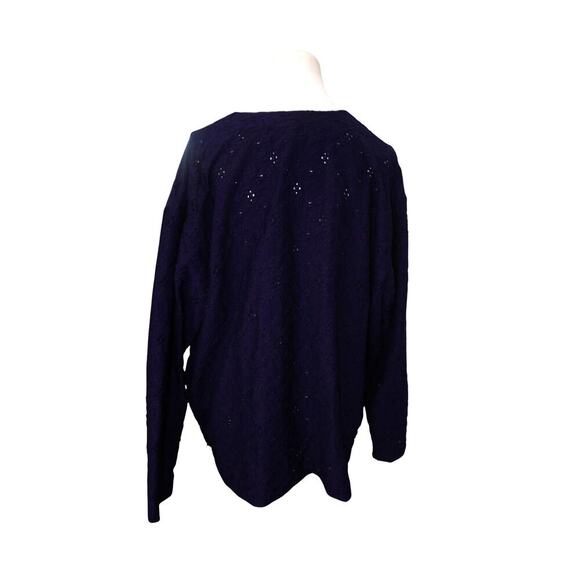 Women's Adolfo studio Blue Pattern Cardigan - Size 2XL - Picture 5 of 6